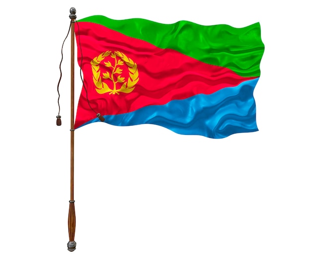 National flag of Eritrea Background with flag of Eritrea