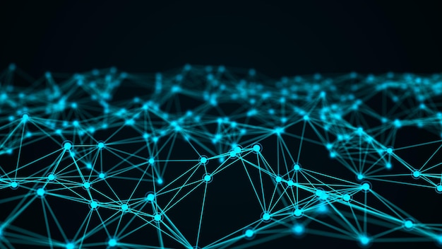 Network connection structure Abstract technology background Science background Big data digital background 3d rendering