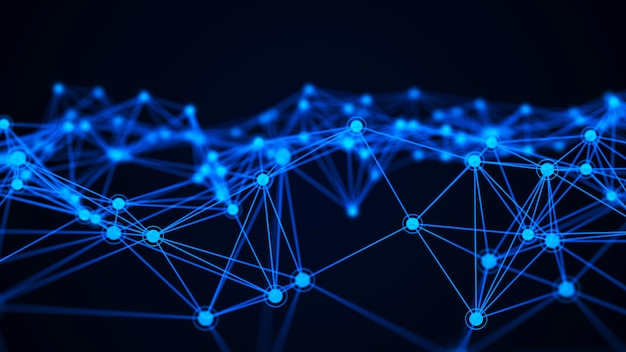 Network connection structure Abstract technology background Science background Big data digital background 3d rendering