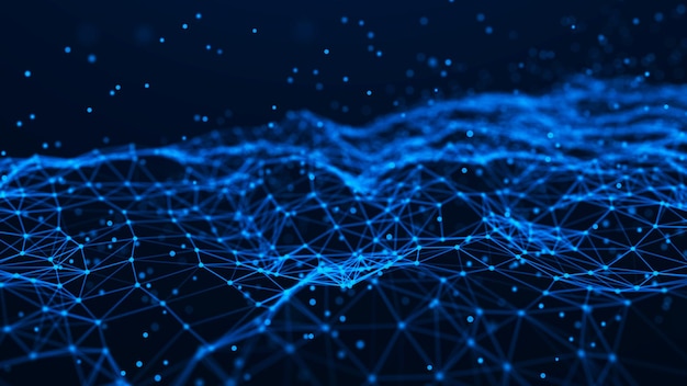 Network connection structure Abstract technology background Science background Big data digital background 3d rendering