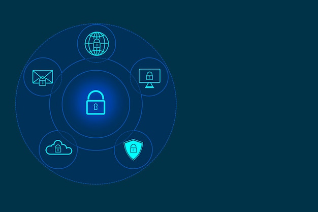 network security. cyber defense concept