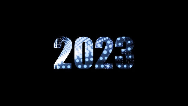 New Year 2023. Minimal design 2023.