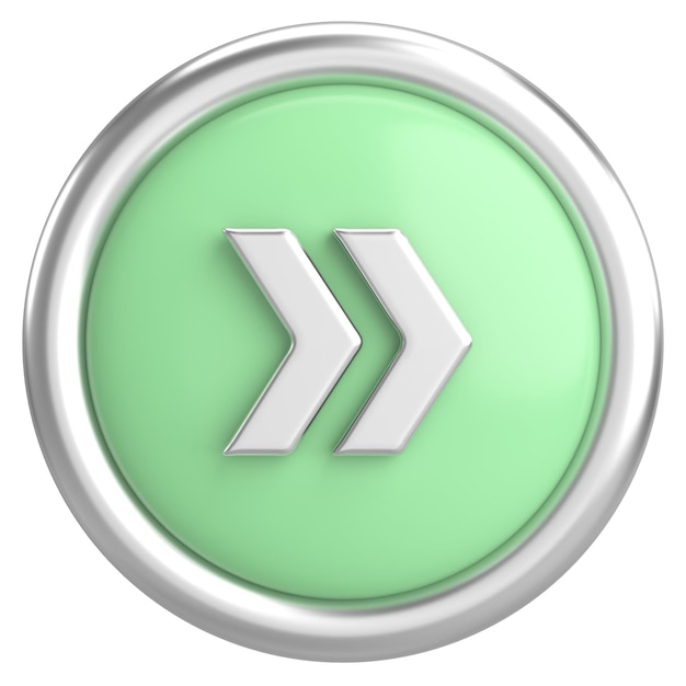 Next button Continue button 3D illustration