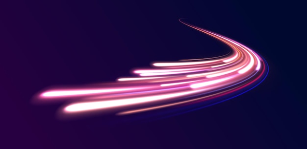 Night starry sky Meteor shower abstract space background Expressway in long delay with car
