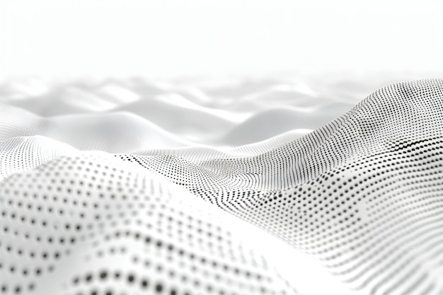 of a wave dot background an abstract white gradient landscape with particles