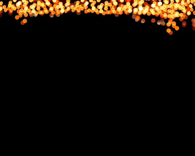 orange blur christmas lights backgroundabstract Lights unfocused blur light dots black