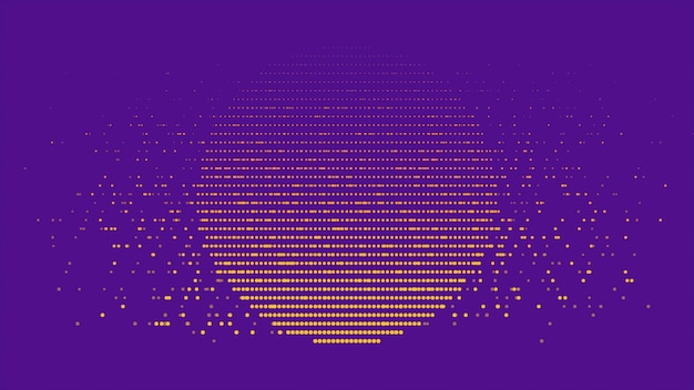 Orange dotted circle shape abstract futuristic tech background
