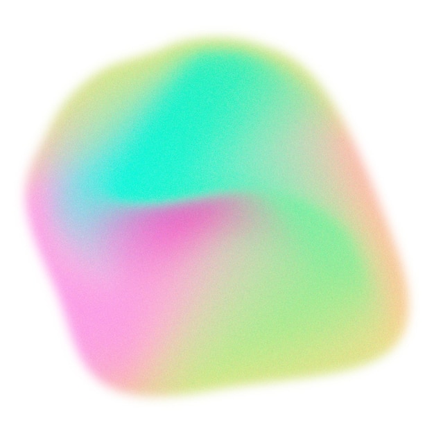 Organic shape png colorful gradient design transparent background