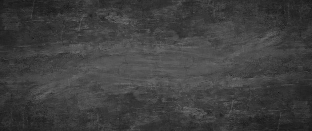 panorama black concrete background wall, abstract grunge loft texture