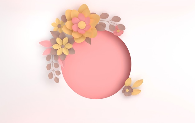 paper elegant pastel colored flowers