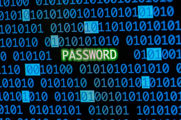 Password with binary code