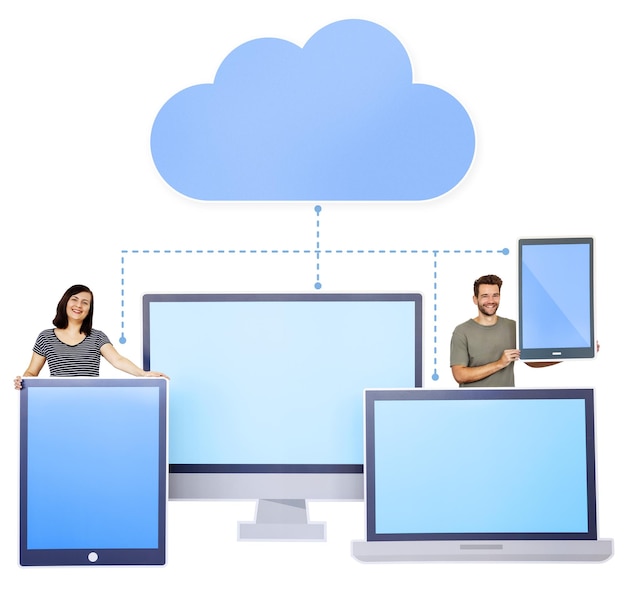 people cloud system png transparent background