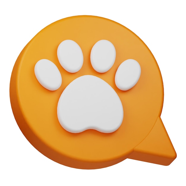 pet consulting 3d icon isolated on the white background