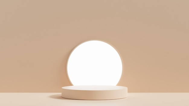 photo backdrop background for cosmetic products with round podium and glass base