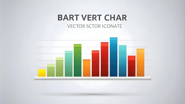 Photo Realistic as Bar chart icon with copy space on a white background concept as A vector image of