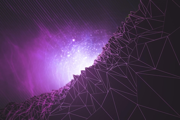 Pink polygonal mountains