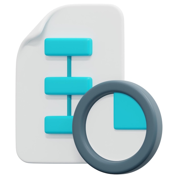 planing 3d render icon illustration
