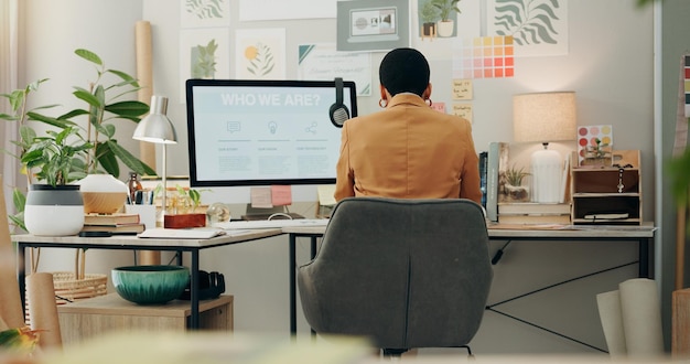 Planning ideas office and a black woman with a notebook for business project inspiration or goals Workspace notes and an African employee writing notes about work information schedule or agenda