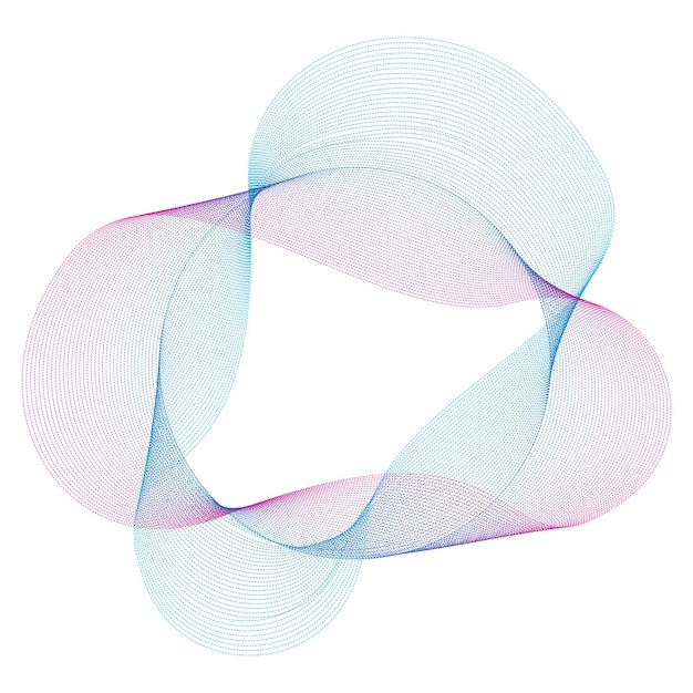 PNG abstract pink blue wireframe shape digital element transparent background