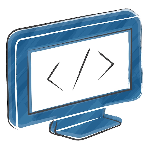 Png blue computer design element transparent background