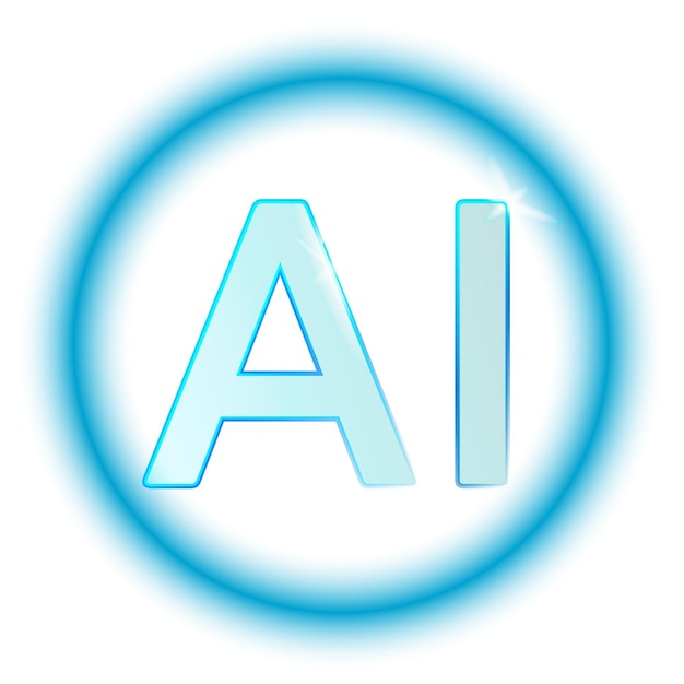 Png neon artificial intelligence icon transparent background