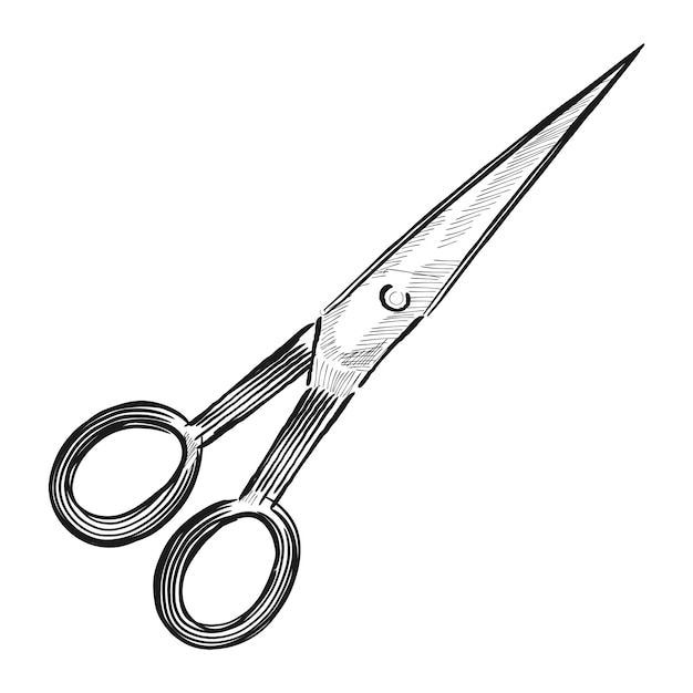 Png vintage scissors illustration transparent background
