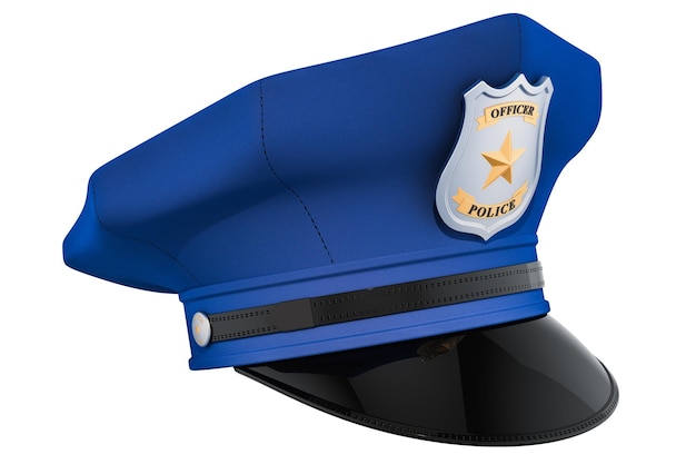 Police hat cap 3D rendering