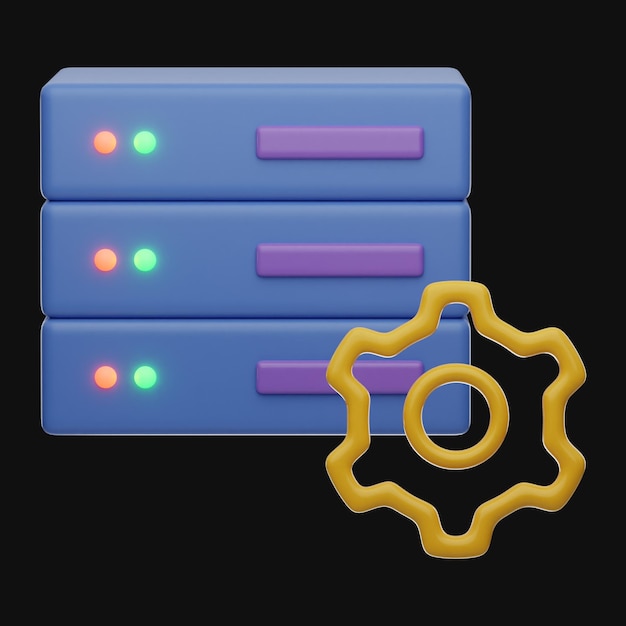 Premium Cloud Data Technology 3D Icon on isolated background