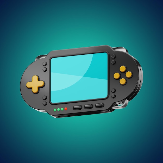 Premium game console icon 3d rendering on isolated background