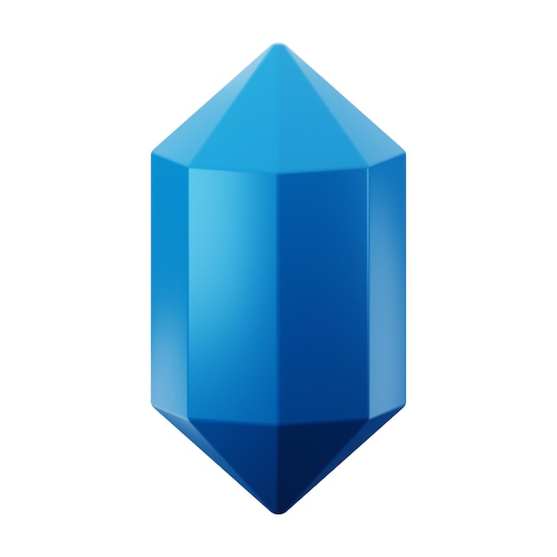 Premium Game cyrstal icon 3d rendering on isolated background