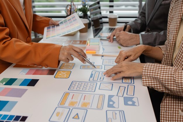 Process of creating an interface for a mobile app user interface and experience concept ux ui ux developer and ui designer creative digital development agency