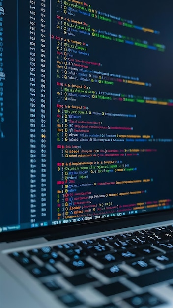 program development with data on terminal window displaying it coding language on computer