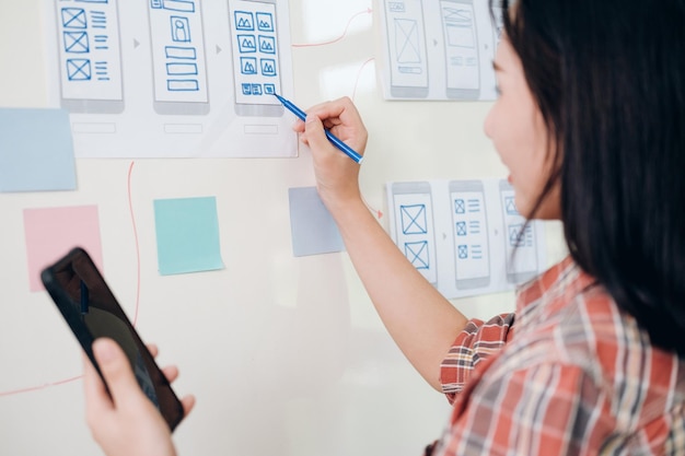 Programmer and UX UI designer working in a software development and coding technologies. Mobile and website design and programing development technology.