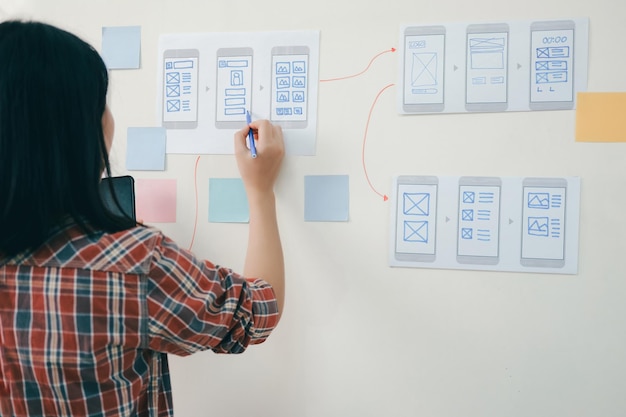 Programmer and UX UI designer working in a software development and coding technologies. Mobile and website design and programing development technology.