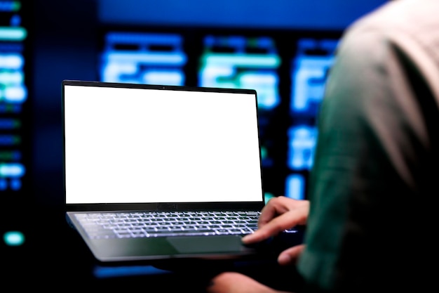 Programmer conducting server auditing