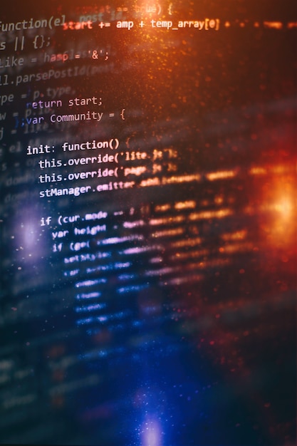 Project managers work new idea. WWW software development. Mobile app developer. Innovative startup project. Website programming code. IT business.