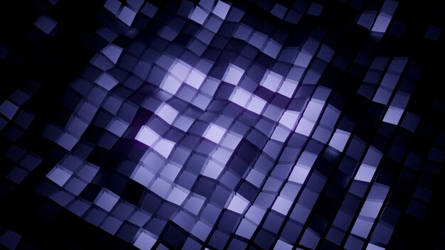 Purple little squares design small squares in animation that sparkle as if underwater