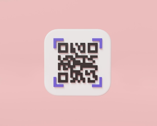 QR-koodin skannausmaksu ja vahvistuskuvake Käteisetön teknologian konsepti Maksutapahtuman skannaus QR-koodi E-lompakko verkkokaupoissa rahansiirto verkkomaksu 3D-renderöintikuva
