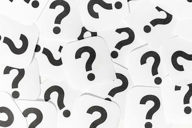 Question mark background Uncertainty confusion doubt concept