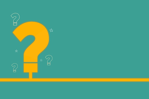 Questioning concept with question mark