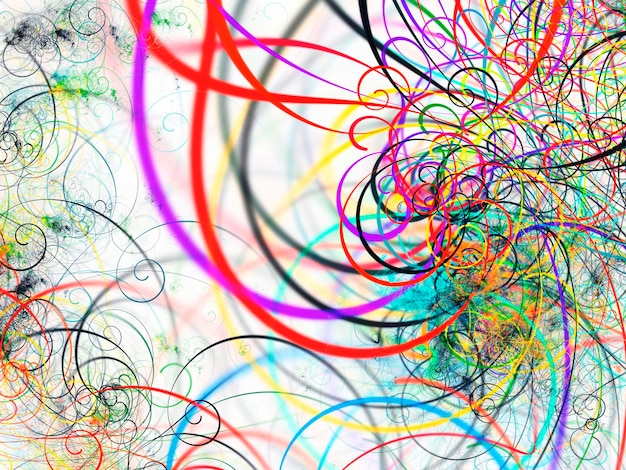 rainbow abstract fractal background 3d rendering illustration