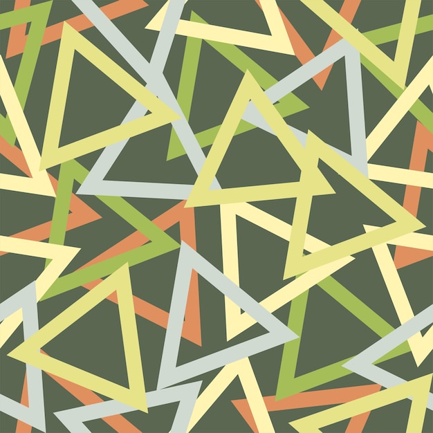 Rainbow color triangle seamless pattern