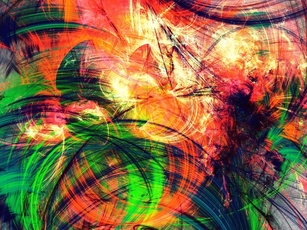 red abstract fractal background 3d rendering illustration