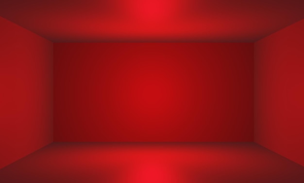 Red background with gradient used for show product studio room