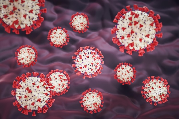 Red germ virus bacteria coronavirus 2019nCov