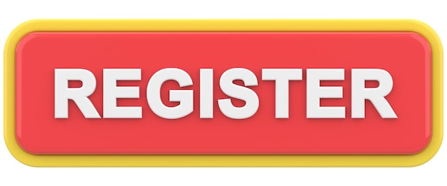 register button 3d button 3d illustration