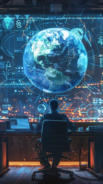 remote project manager coordinating a global team