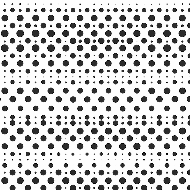 rendered photos of small and bid dots seamless pattern line art white background