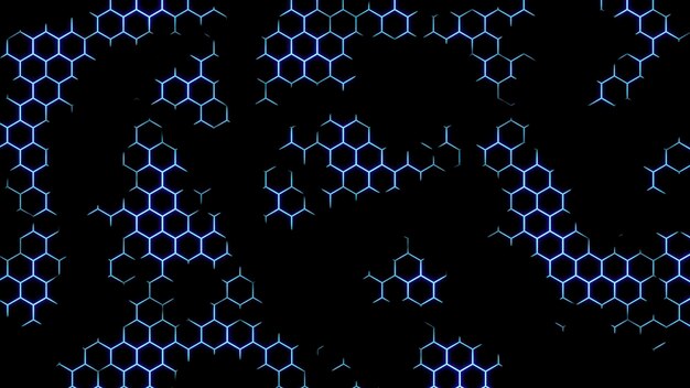 Shimmering background of hexagons and black spots design hexagonal pattern with black spots