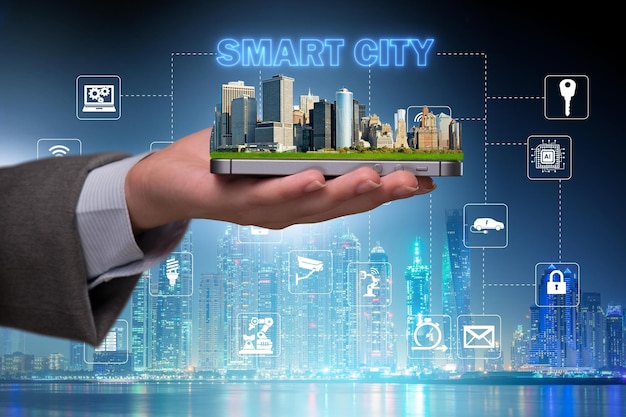 Smart city in innovation concept